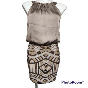 May & July metallic sequin dress